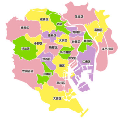 東京23区イラスト